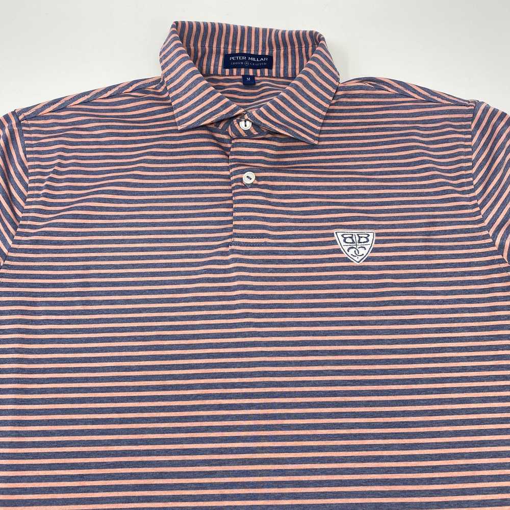 Peter Millar Crown Crafted Medium Pink Blue Strip… - image 1