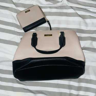 Kate Spade Tan/Black Two Toned Purse & Wallet - image 1