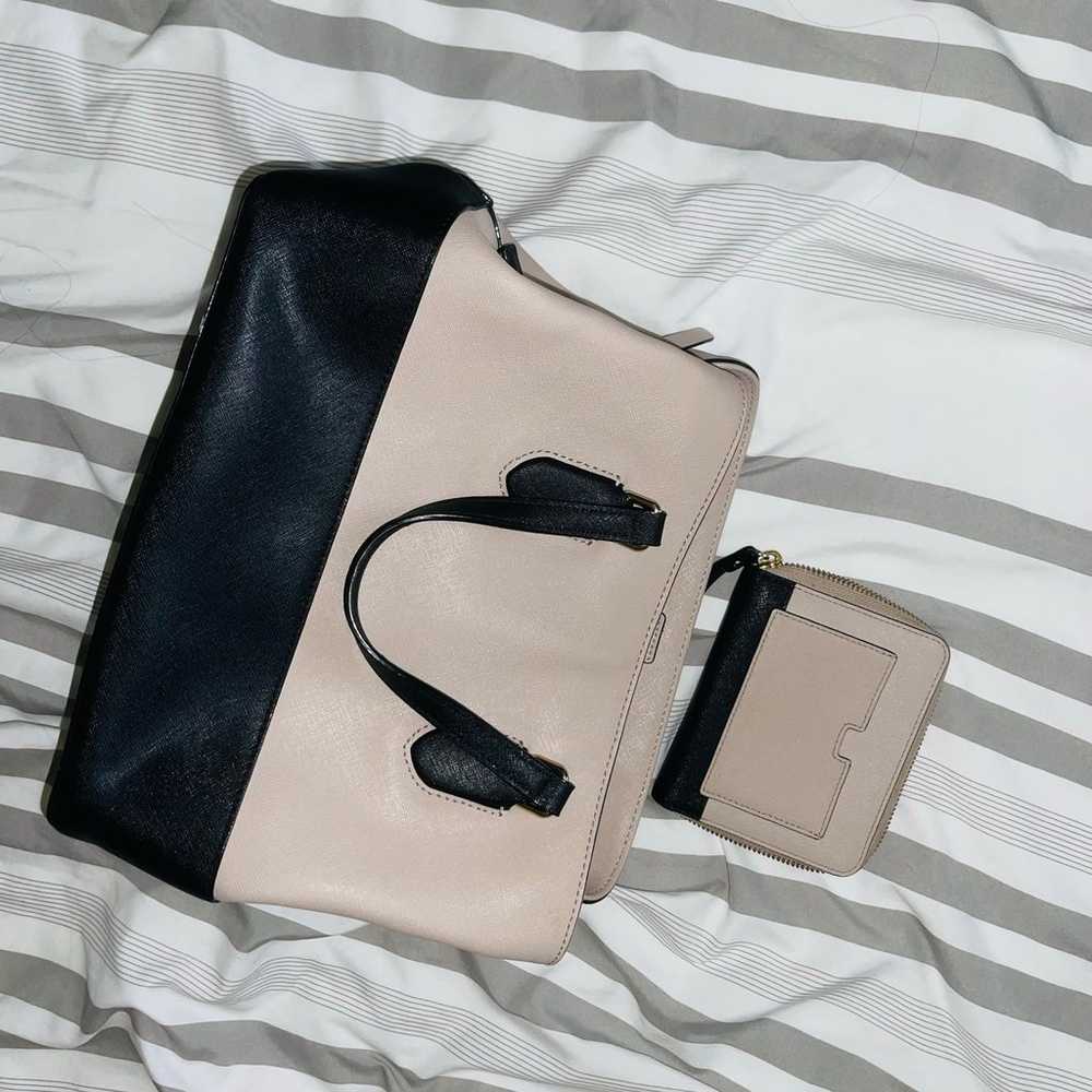 Kate Spade Tan/Black Two Toned Purse & Wallet - image 2