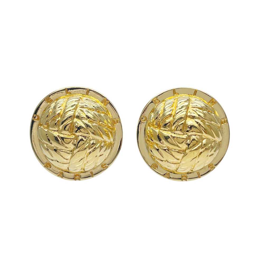 Celine CELINE GP Earrings Circle Logo Rope Motif … - image 1