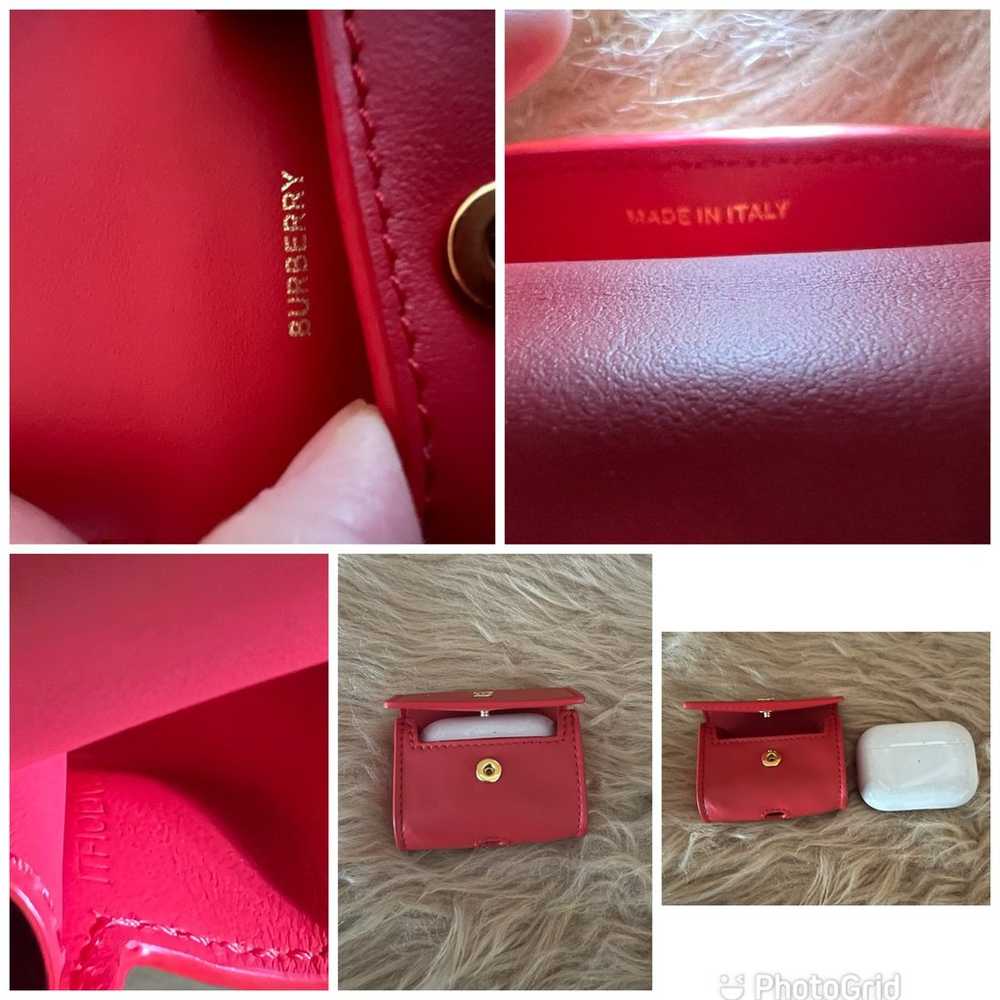 Authentic Burberry Red Leather Airpod Pro Holder … - image 9