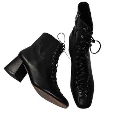 Women's Schutz Lace Up Leather Boots, Size 8.5 Bl… - image 1