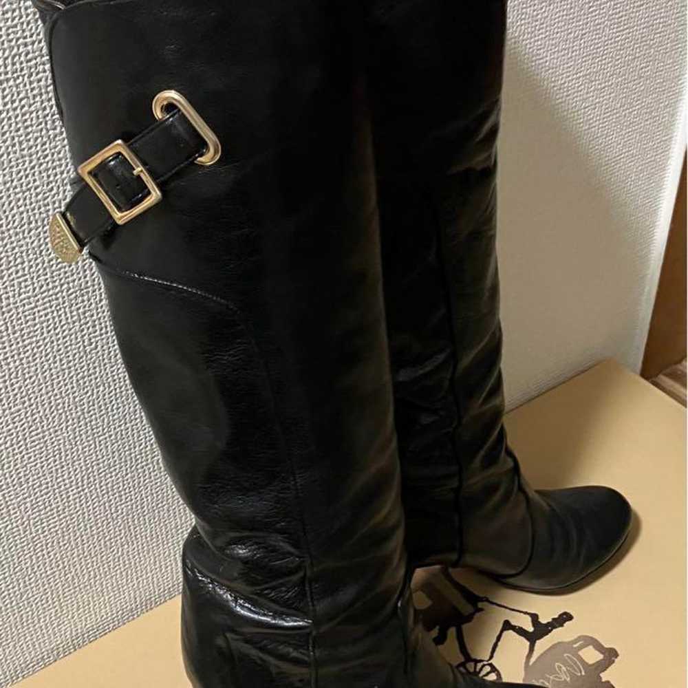 Tomorrowland Black Leather Long Boots with Buckle - image 2