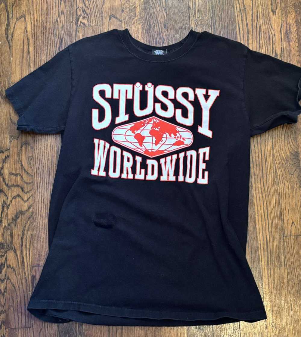 Streetwear × Stussy STUSSY WORLDWIDE T SHIRT - image 1