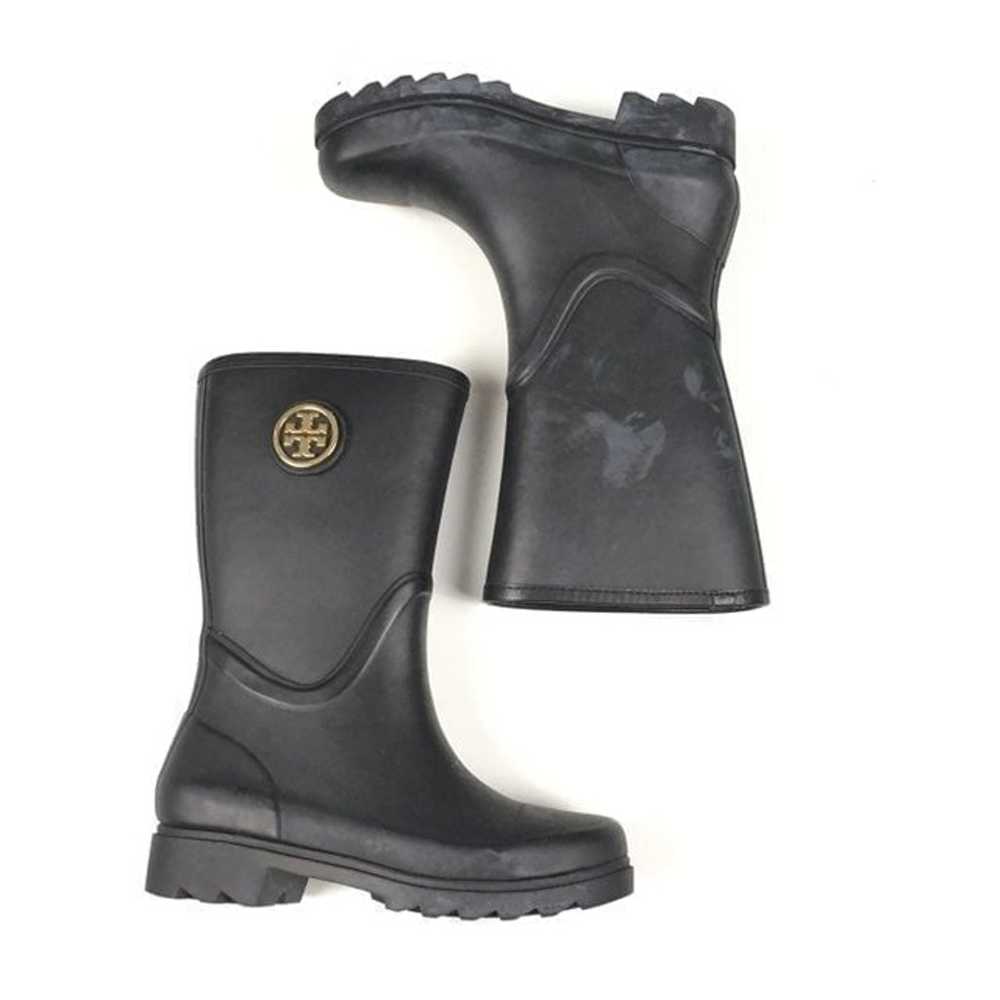 Tory Burch Black Rain Rubber Short Boots - image 1