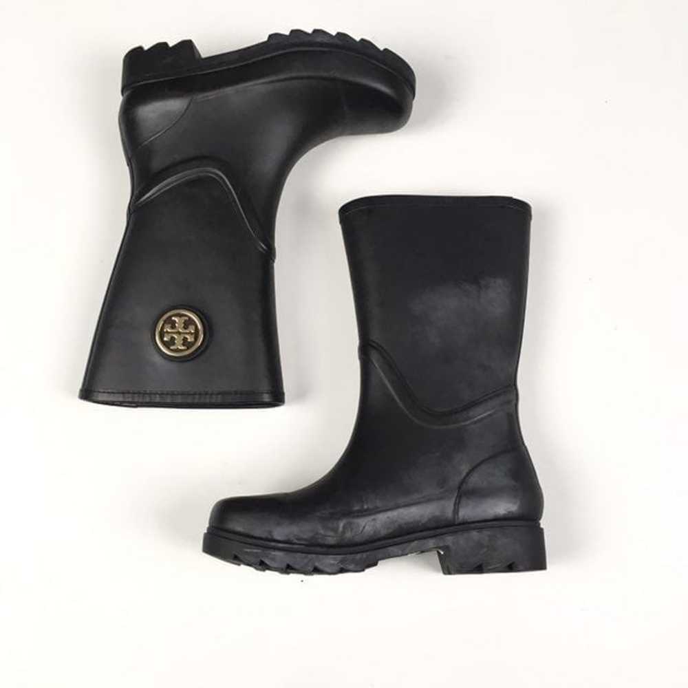 Tory Burch Black Rain Rubber Short Boots - image 2