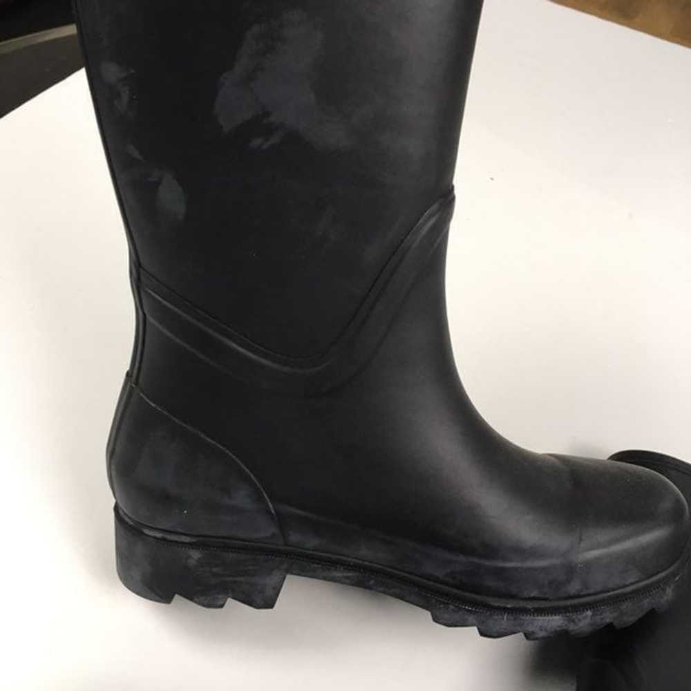 Tory Burch Black Rain Rubber Short Boots - image 4