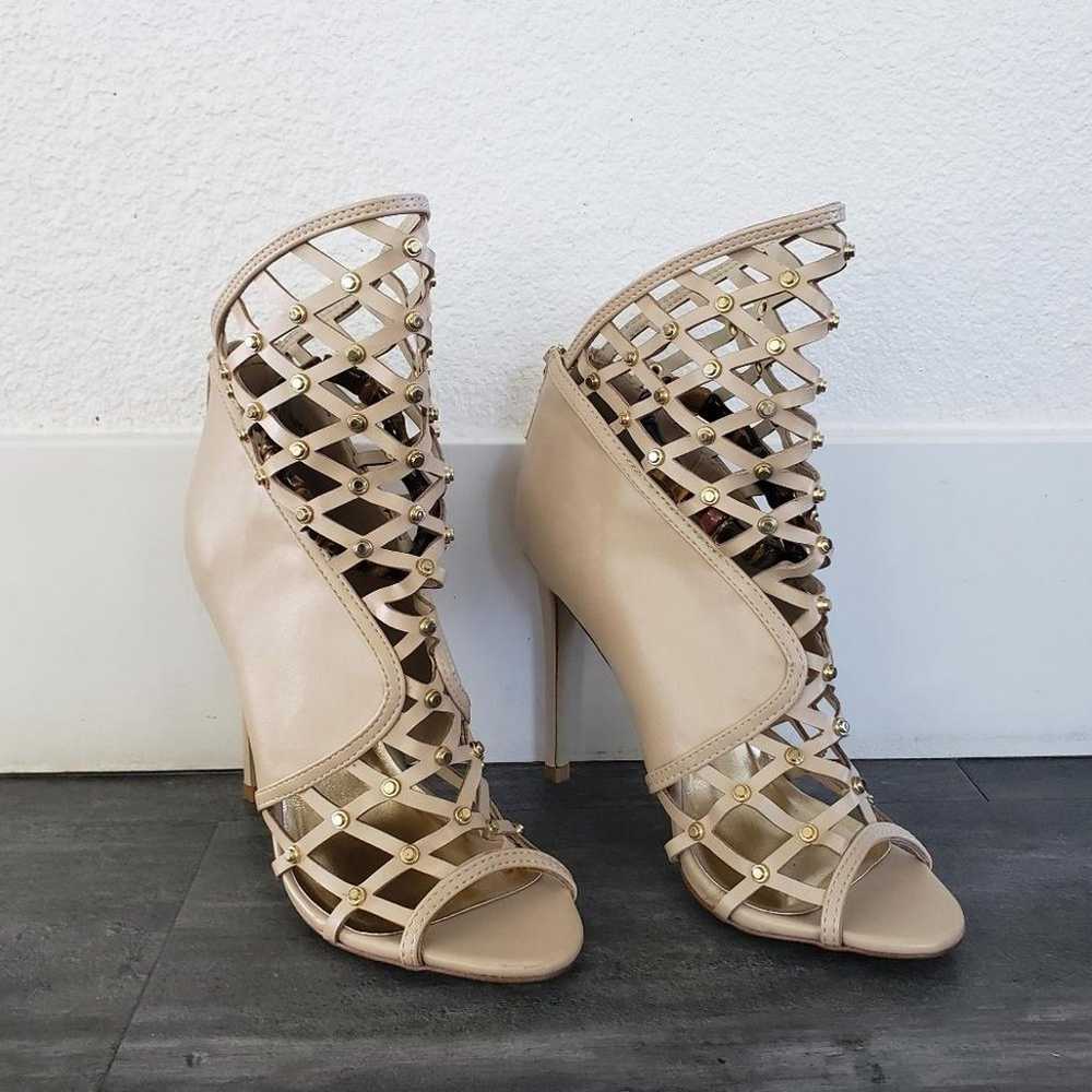 Natural | Bebe | Vanda Laser Cut Bootie - image 2