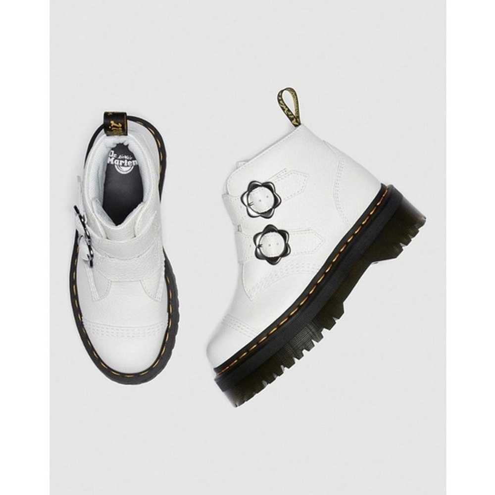 New Dr. Martens Devon Flower Buckle Leather Platf… - image 4