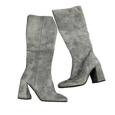 Coach Falon Heather Grey Suede Leather Knee High … - image 1