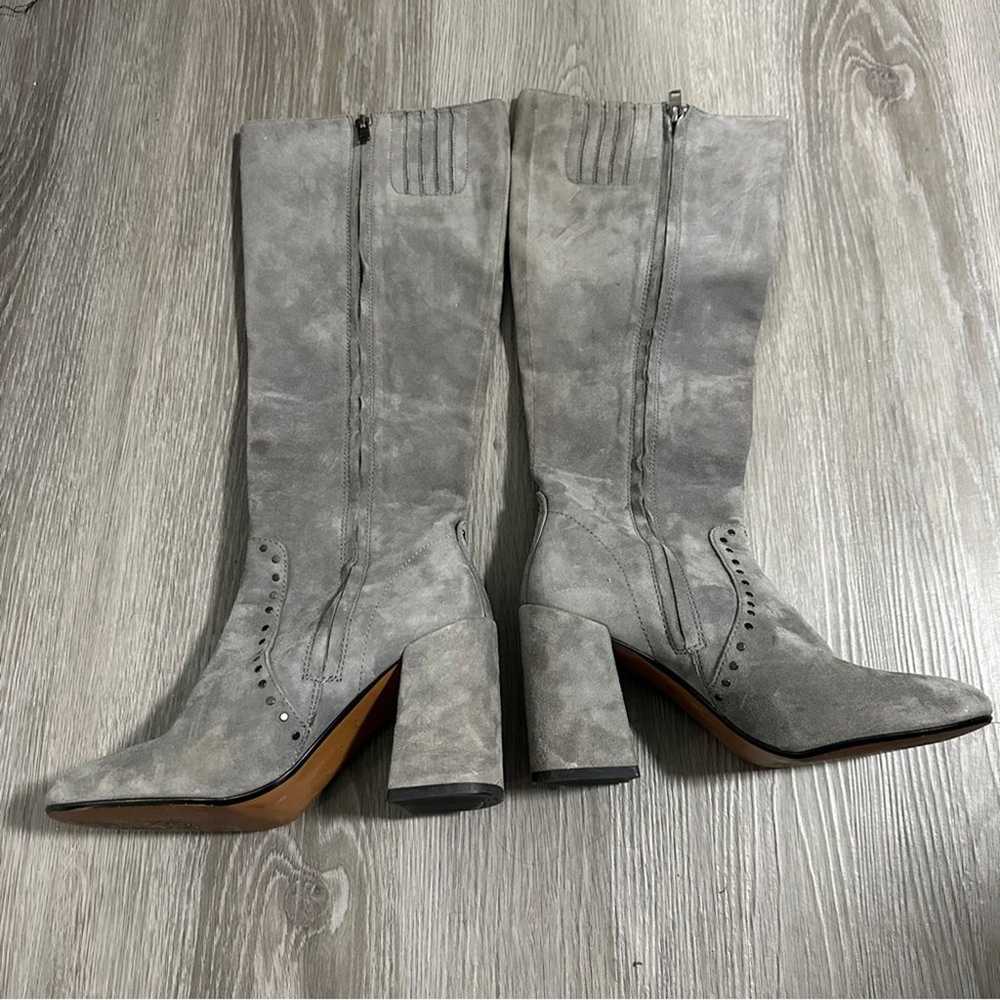 Coach Falon Heather Grey Suede Leather Knee High … - image 2