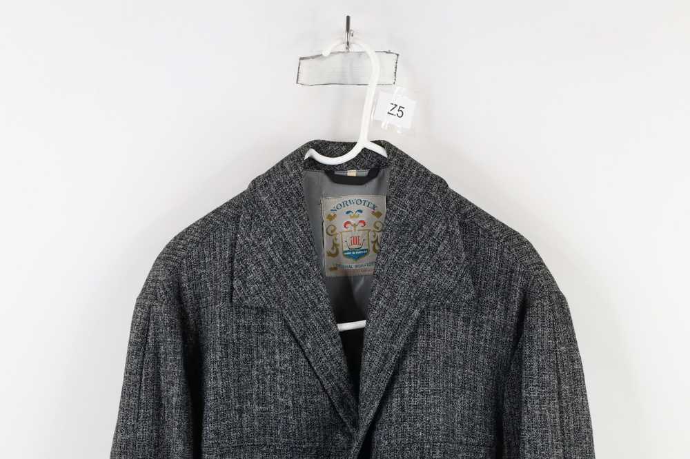 Vintage Vintage 60s 70s Norwegian Wool Tweed Blaz… - image 2