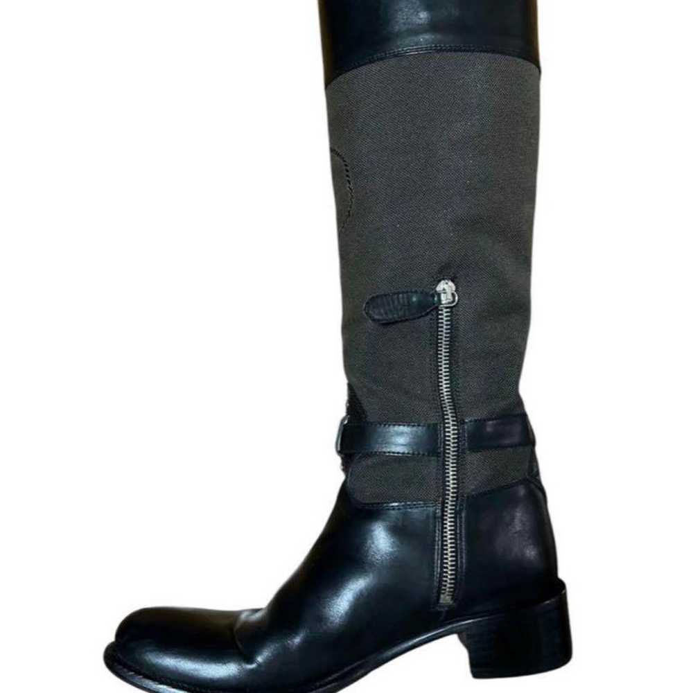 Prada long boots with zipper in black and gray. - image 10