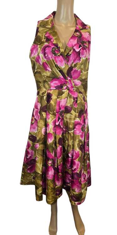 Designer Stunning Floral Midi Dress by Jessica How