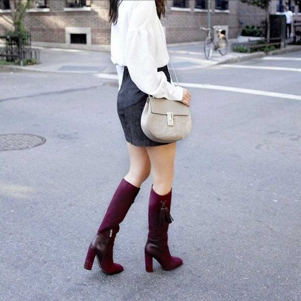 Size 8.5 Aquatalia Knee High Boots - Red (Oxblood… - image 2