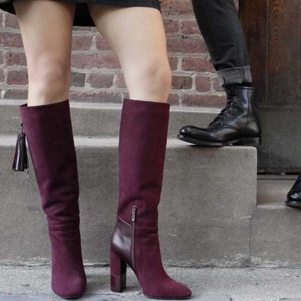 Size 8.5 Aquatalia Knee High Boots - Red (Oxblood… - image 3