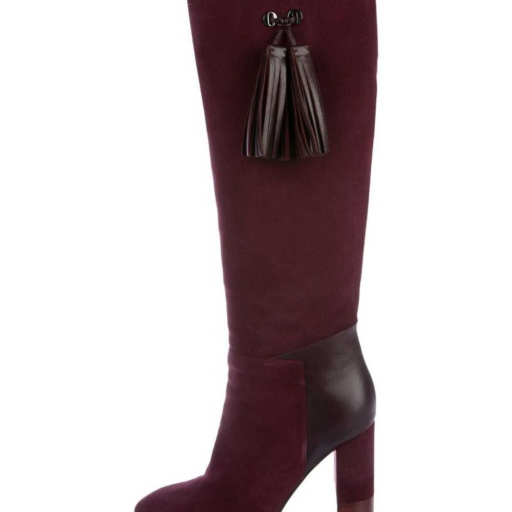 Size 8.5 Aquatalia Knee High Boots - Red (Oxblood… - image 4