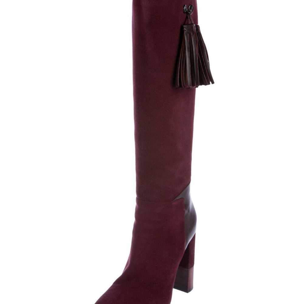 Size 8.5 Aquatalia Knee High Boots - Red (Oxblood… - image 5