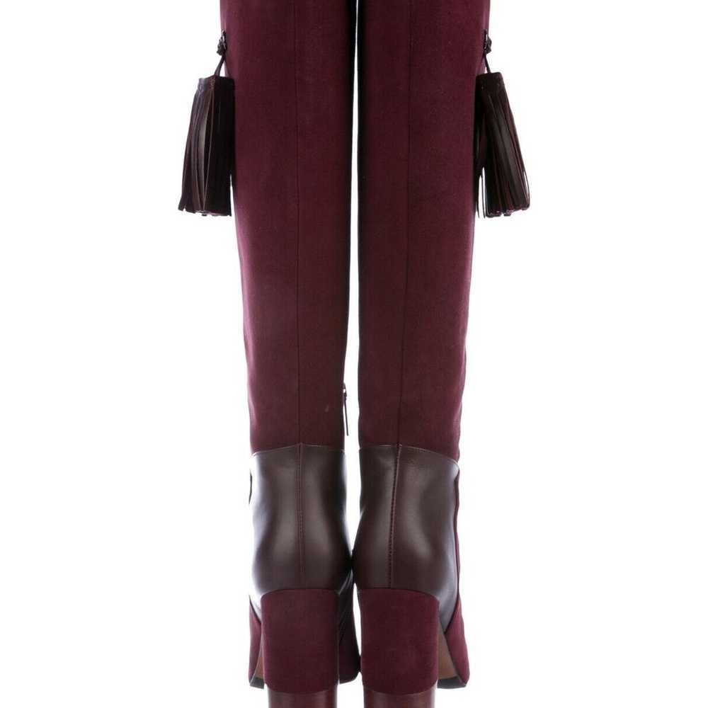 Size 8.5 Aquatalia Knee High Boots - Red (Oxblood… - image 7