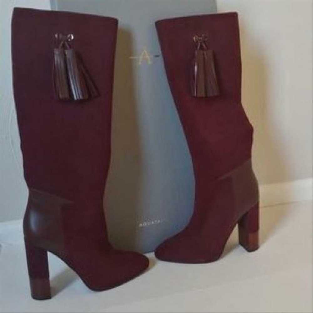 Size 8.5 Aquatalia Knee High Boots - Red (Oxblood… - image 9