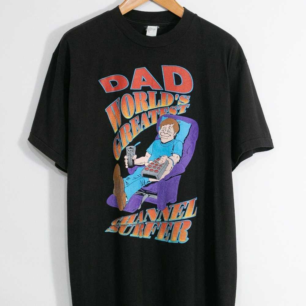 Vintage Vintage 90s Funny Dad T Shirt XL - Couch … - image 2