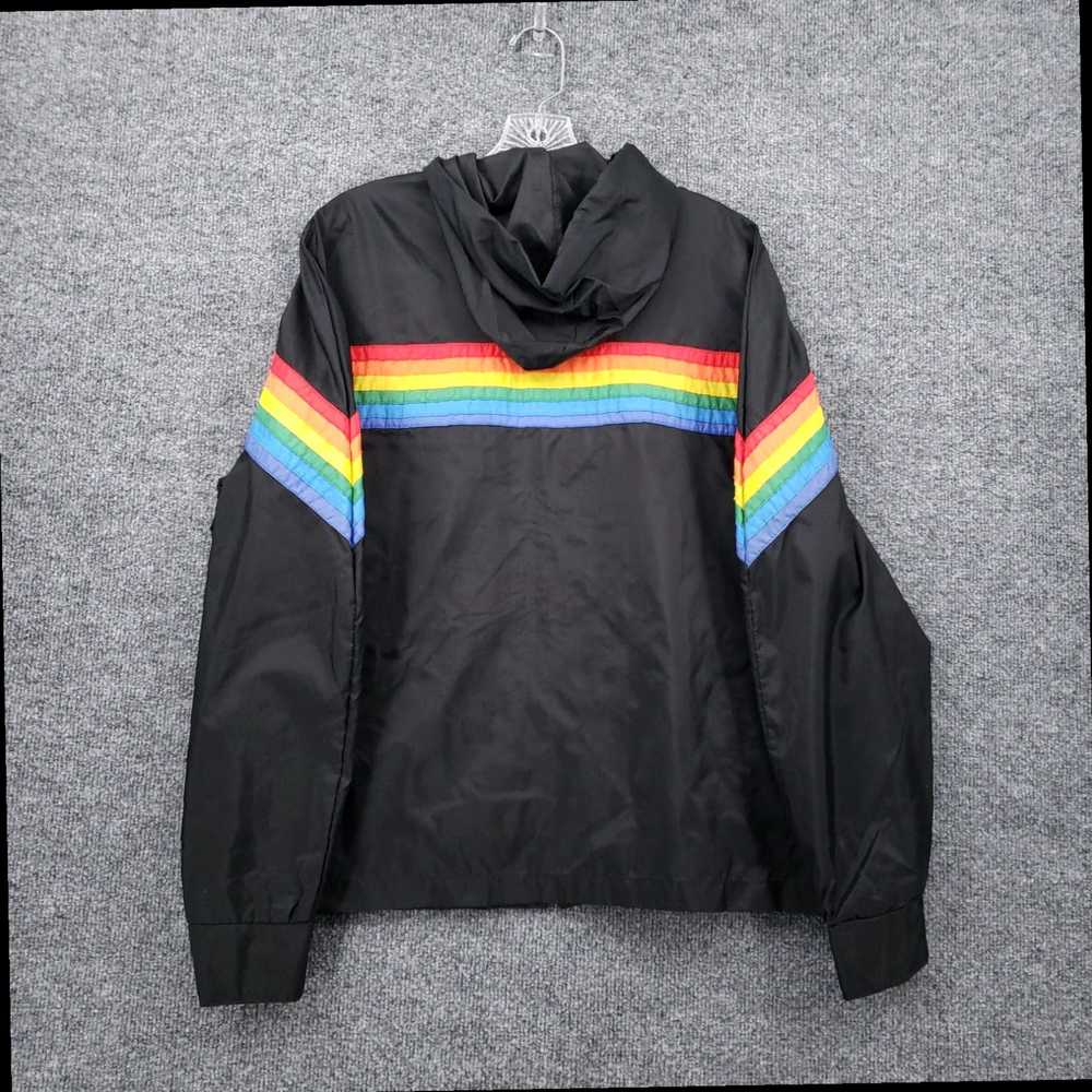 Ocean Pacific Classic Black Rainbow Windbreaker H… - image 2