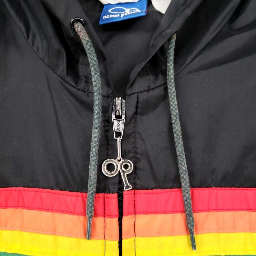 Ocean Pacific Classic Black Rainbow Windbreaker H… - image 7