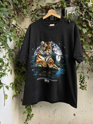 Animal Tee × Habitat × Vintage 1996 Tiger Nature … - image 1