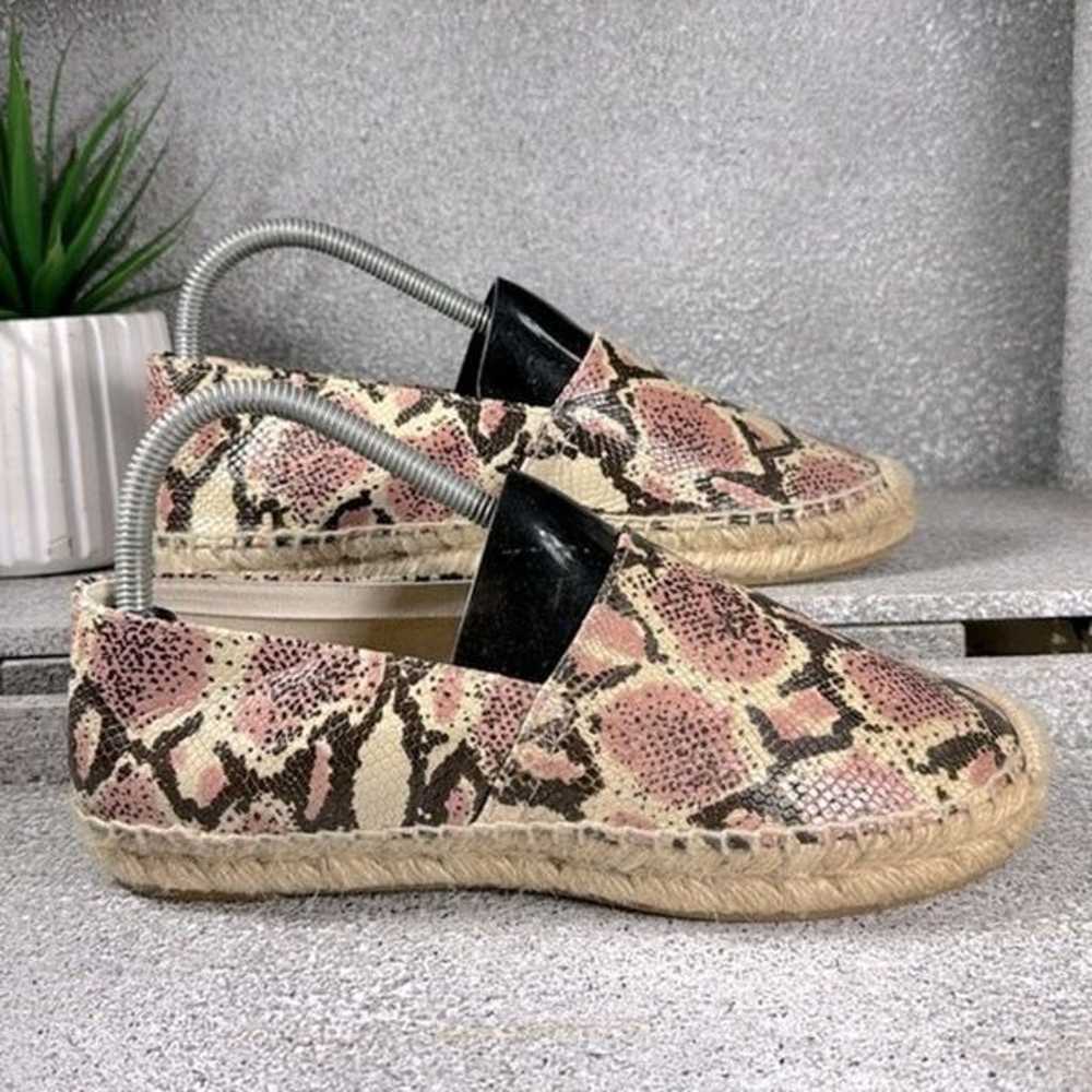 J. Crew Snakeskin Espadrilles Slip On Shoes Size … - image 2