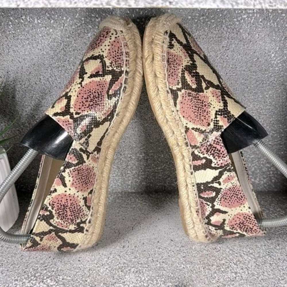 J. Crew Snakeskin Espadrilles Slip On Shoes Size … - image 5