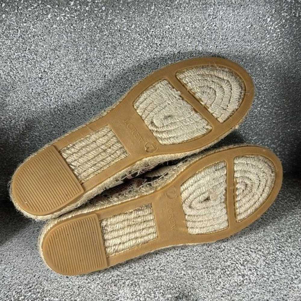 J. Crew Snakeskin Espadrilles Slip On Shoes Size … - image 6