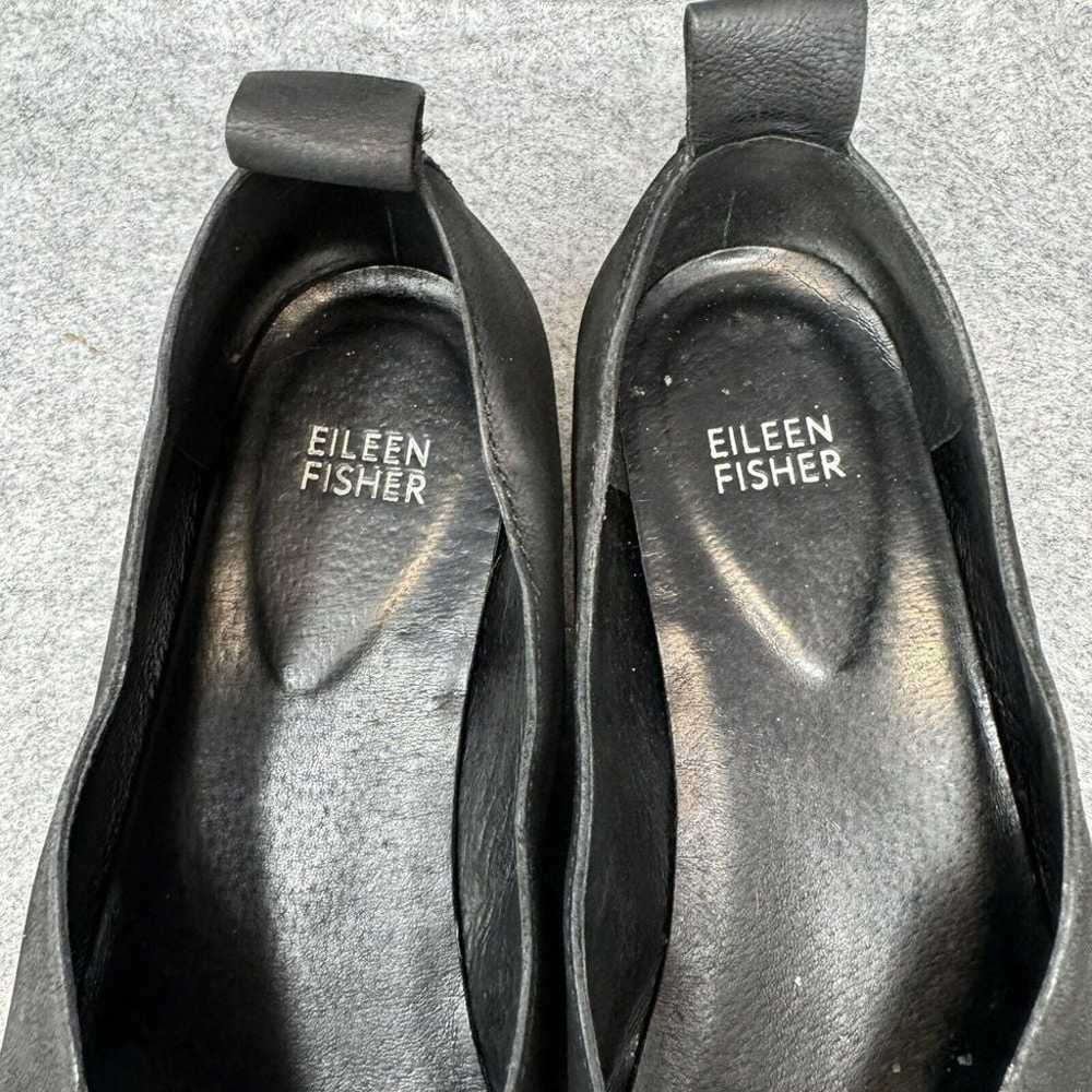 Eileen Fisher Humor Black Suede Wedge Ballet Flat… - image 3