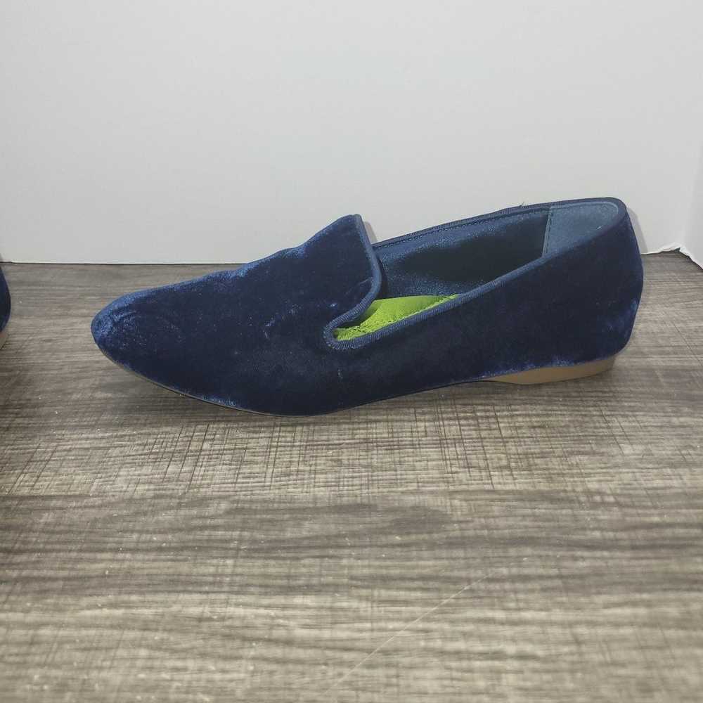 Birdies Starling Venitian Blue Velvet Flats Size … - image 2