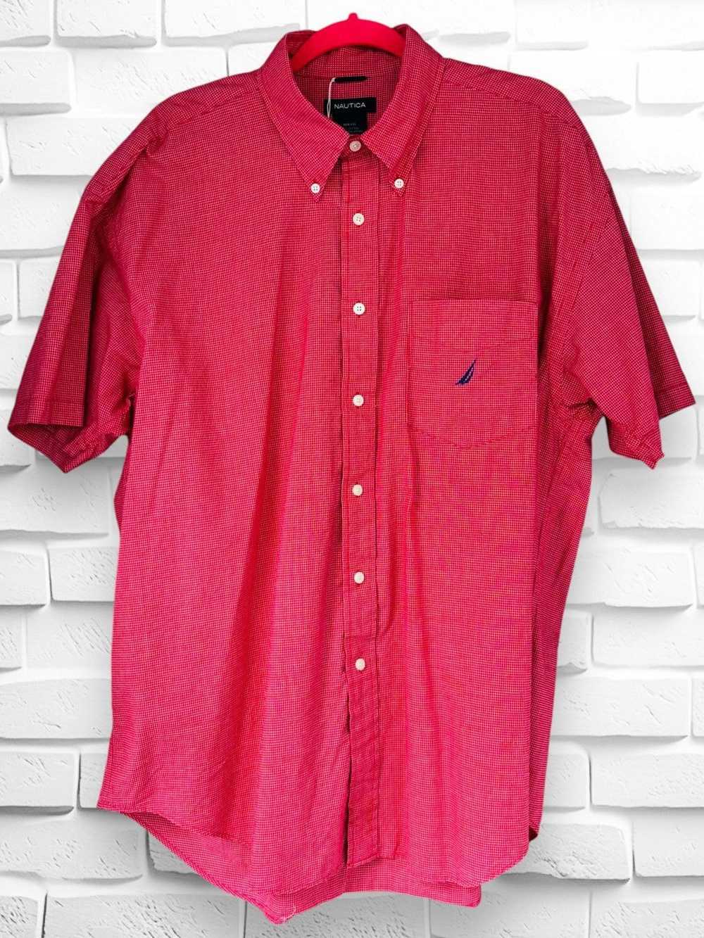 Nautica Nautica Mens XXL Short Sleeve Red & White… - image 1