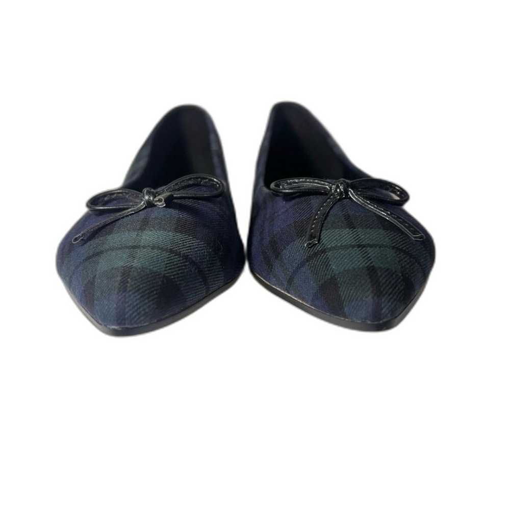 J Crew black watch plaid pointed toe ballet flats… - image 11