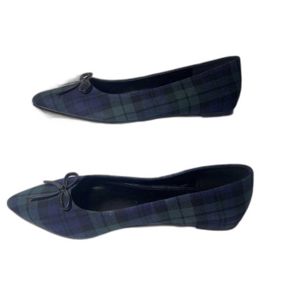 J Crew black watch plaid pointed toe ballet flats… - image 6