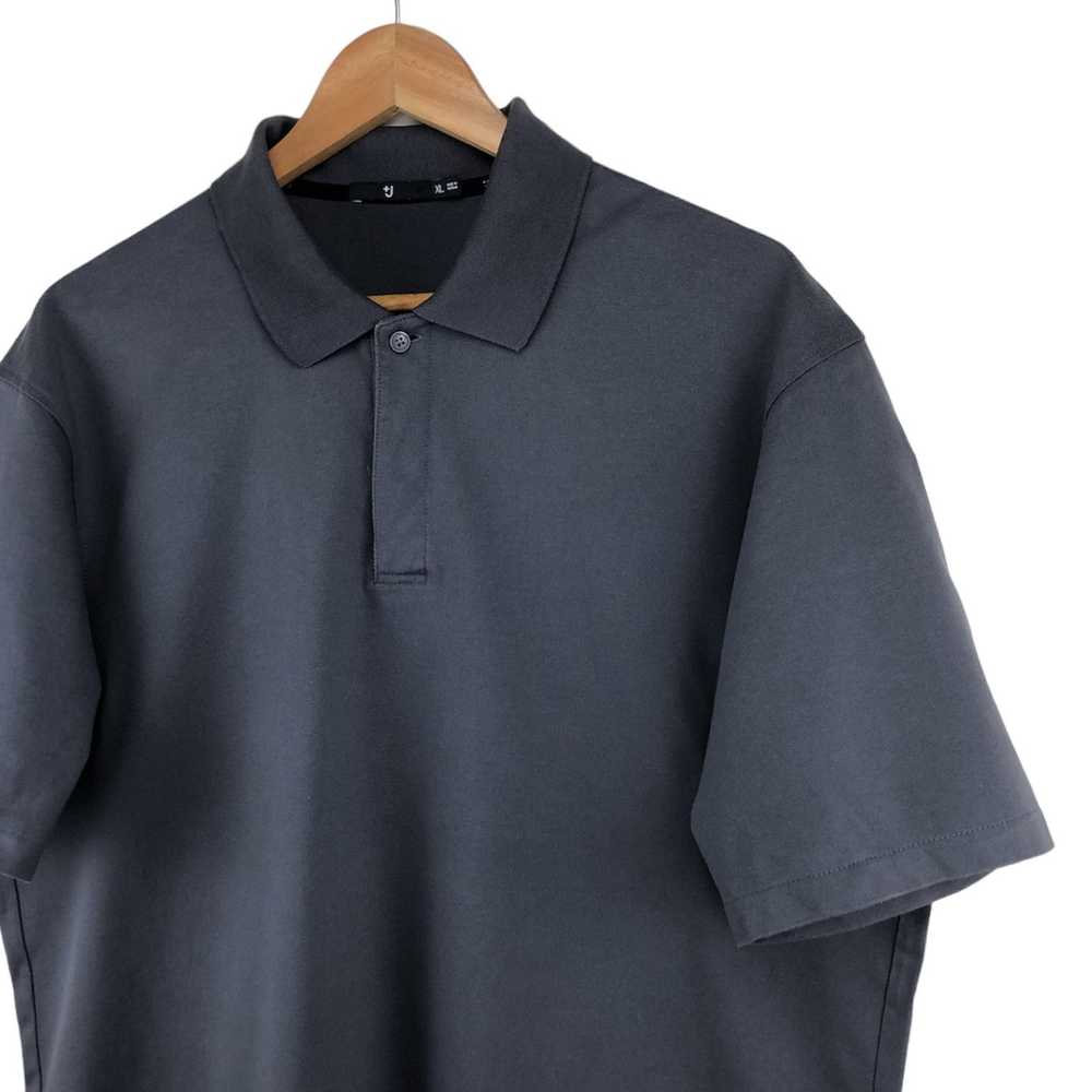 Jil Sander Jil Sander +J Uniqlo Dark Grey Polo Te… - image 3