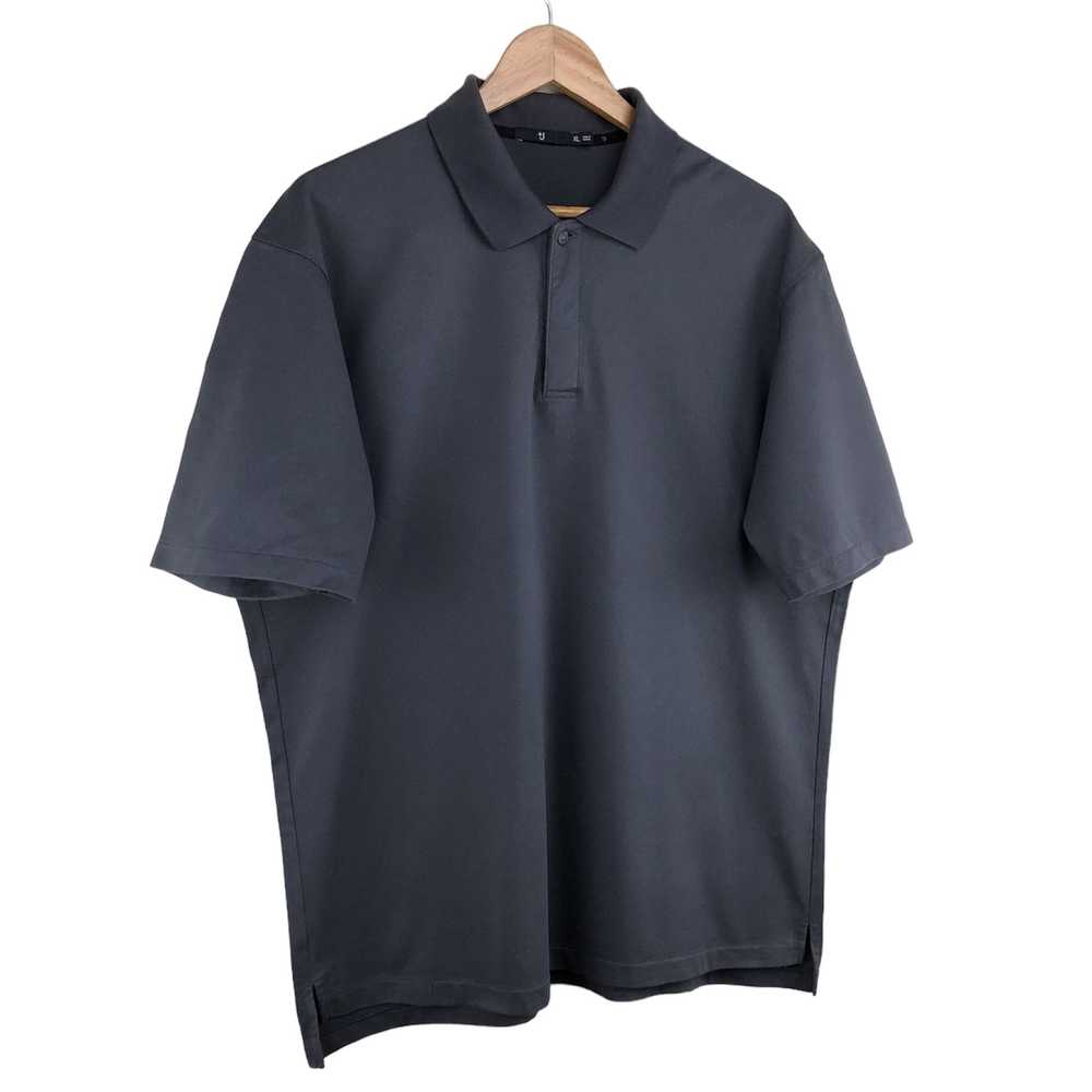 Jil Sander Jil Sander +J Uniqlo Dark Grey Polo Te… - image 7