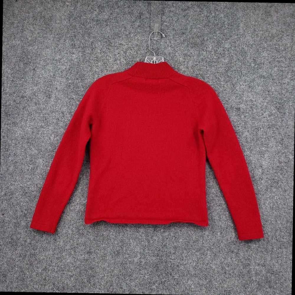 Vintage Soft Luxury Red Cashmere Mock Neck Long S… - image 2