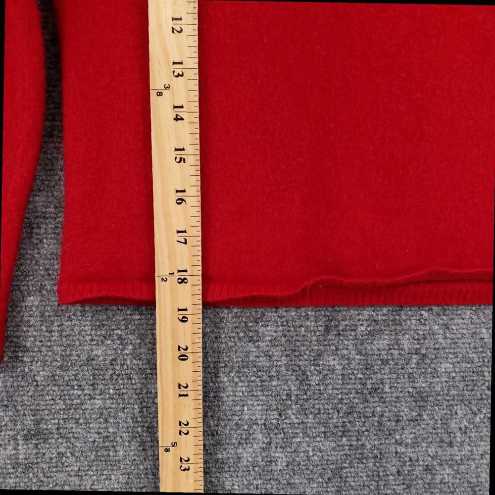 Vintage Soft Luxury Red Cashmere Mock Neck Long S… - image 3