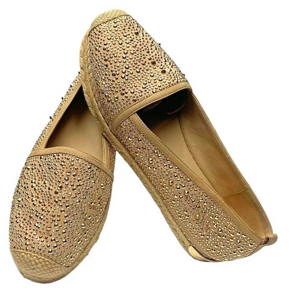 STUART WEITZMAN Rockon Leather Studded Espadrille… - image 3