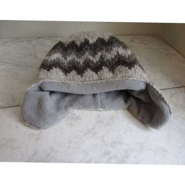 Vintage Gray Chevron Patterned Unisex OS Beanie H… - image 1