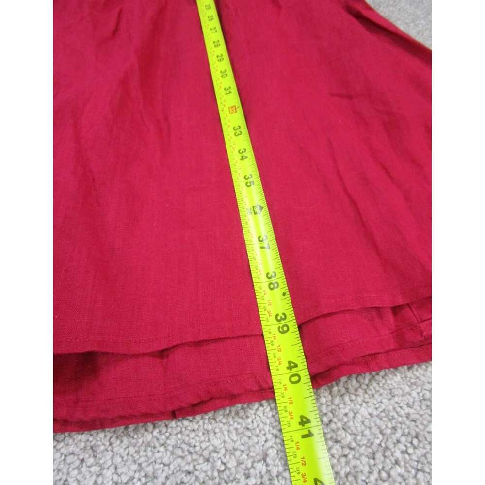 Vintage Red Linen Small Womens Shift Dress in Tim… - image 5