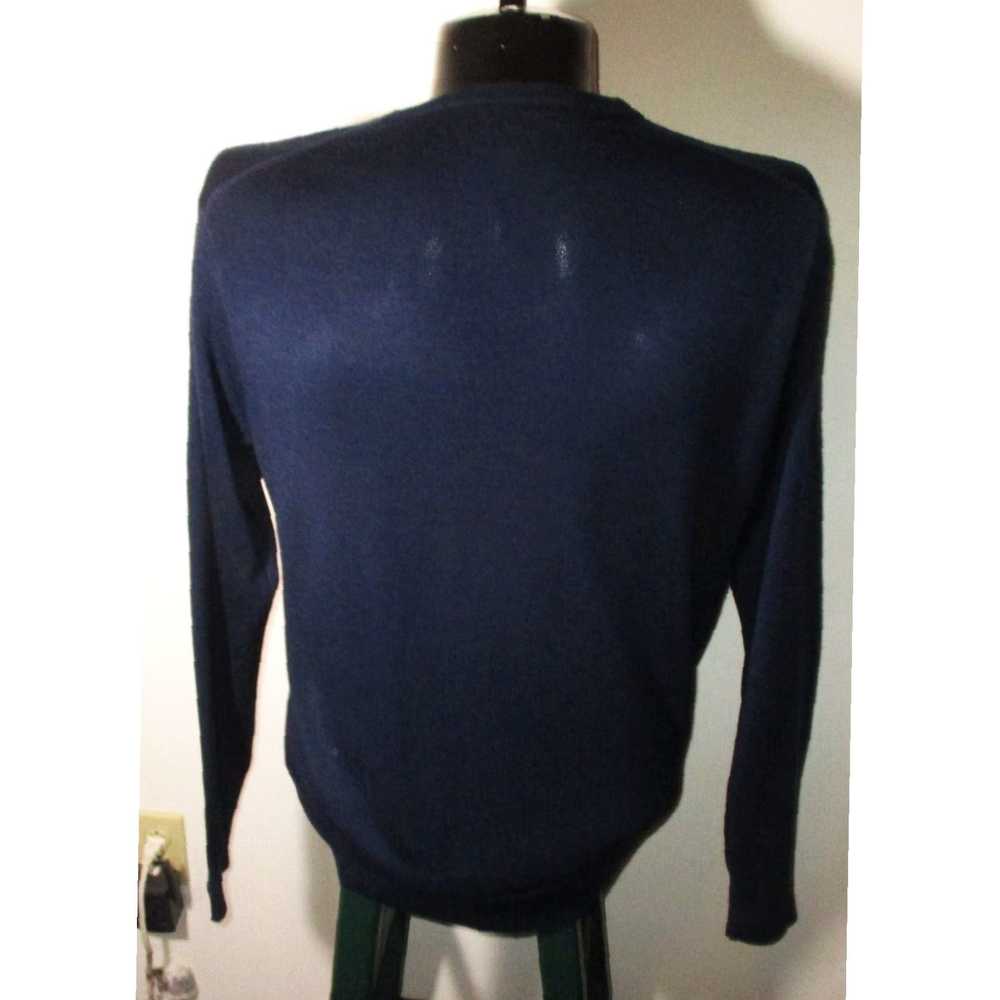 J.Crew Luxurious Blue Merino Wool V Neck Sweater … - image 5