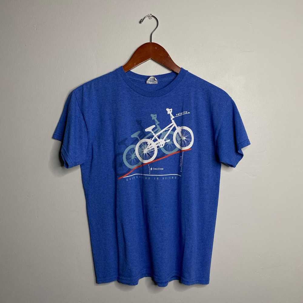 Streetwear Blue bike Tee about a size small - image 1