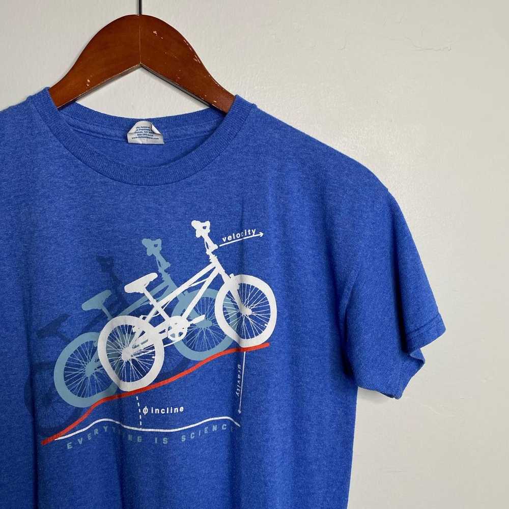 Streetwear Blue bike Tee about a size small - image 3