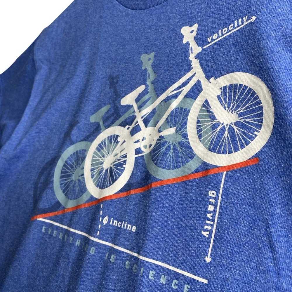 Streetwear Blue bike Tee about a size small - image 4