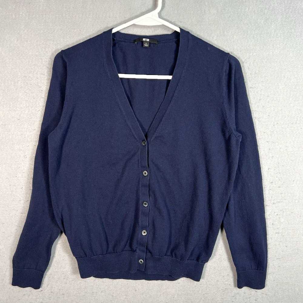 Uniqlo Soft Cotton Long Sleeve Cardigan Sweater f… - image 1