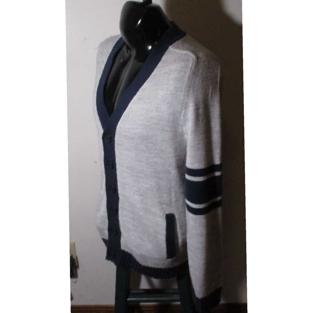 Blend Gray Blue Wool Blend Cardigan Sweater for M… - image 4