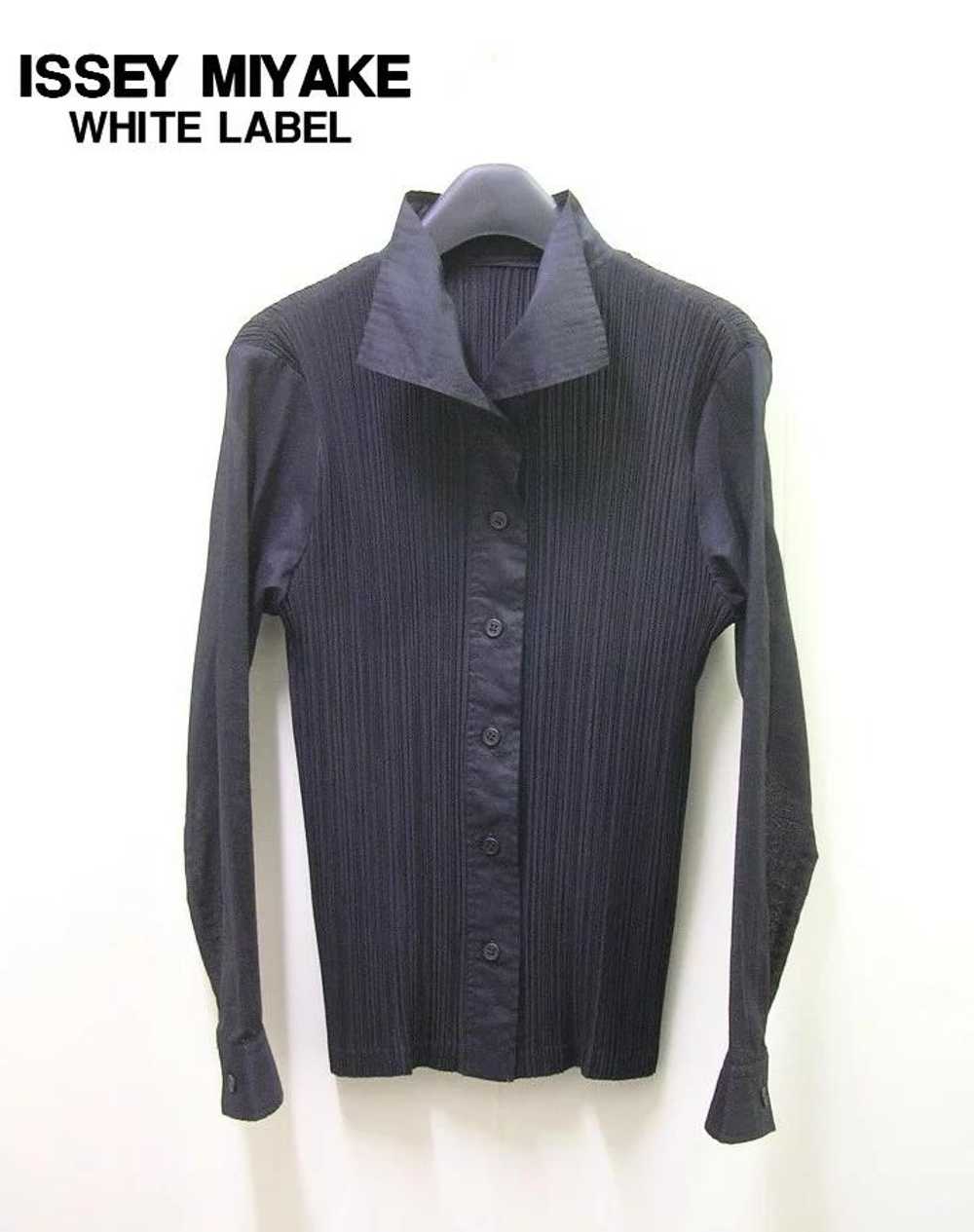 3 Issey Miyake White Label Shirt Blouse Im42Fj288 - image 1